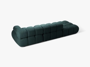 CANAPEA MODULARA BELLIS, PE STANGA, BENZINA, CU TAPITERIE DIN TEXTIL BOUCLE ROLF, MICADONI - Img 3