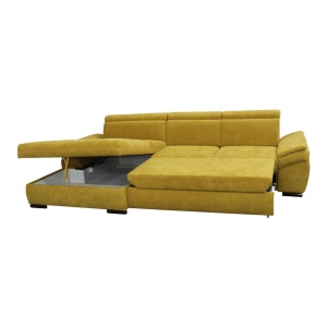 CANAPEA NATIK NEW, MODEL STANGA, MUSTAR, DIN TEXTIL ALFA, EXTENSIBIL, SPATIU DEPOZITARE, STIL MODERN, TK - Img 2