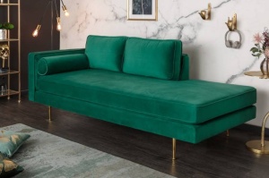 CANAPEA/ PAT DE ZI, DIVA 196CM, COD 40602, CATIFEA VERDE, DESIGN RETRO - Img 1
