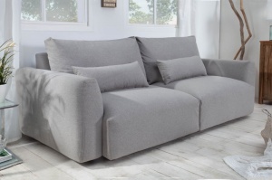 CANAPEA PENTRU 3 PERSOANE INVICTA HAMPTONS 40035, GRI, DIN LEMN SI POLIESTER, STIL MODERN, TH