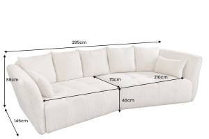 CANAPEA, ROYAL, 295CM, HUSA DETASABILA DE MATERIAL BOUCLE, ARTIM GROUP SELECTION - Img 3