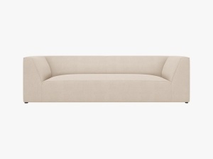 CANAPEA RUBY, CU 3 LOCURI, BEJ DESCHIS, CU TAPITERIE DIN TEXTIL STRUCTURAT OTTAWA, MICADONI