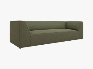 CANAPEA RUBY, CU 3 LOCURI, VRDE, CU TAPITERIE DIN CATIFEA REIATA MATA, MICADONI - Img 2