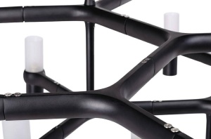 CANDELABRU CU LED-URI ATOMIC GRANDE, NEGRU, DIN METAL, STIL MODERN - Img 5