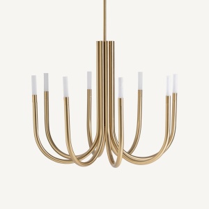 CANDELABRU EXCLUSIVIST NAIM, METAL AURIU SI CRISTAL, STIL ART DECO, VICAL HOME