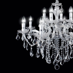 CANDELABRU FLORIAN SP12, CROM, DIN STICLA, STIL CLASIC - Img 2