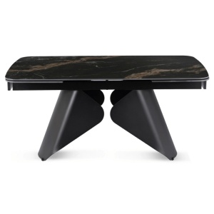 CEL MAI MIC PRET!!!MASA EXTENSIBILA 160-240CM, ARTIM MEBLE, REALIZATA DIN METAL SI CERAMICA, CULOARE MARMURA NEAGRA/NEGRU, STIL MODERN - Img 10