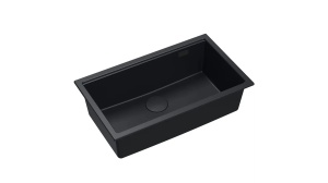 CHIUVETA BUCATARIE REA LOGAN 110, CU DOP, NEGRU/NEGRU, DIN GRANIT, CALITATE SUPERIOARA