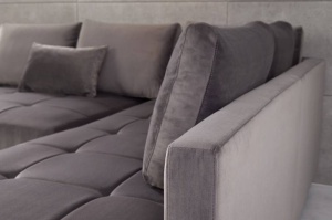 COLTAR 220CM, CATIFEA GRI ARGINTIU CU TABURET, MODEL DEOSEBIT, ARTIM GROUP SELECTION - Img 4