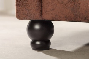 COLTAR CHESTERFIELD DIN, MICROFIBRA, PIELE NATURALA TABACITA DREAPTA 36836 - Img 5