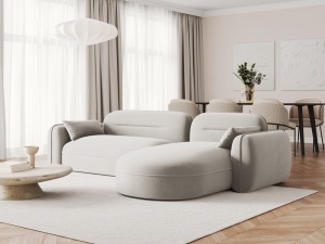 COLTAR ELEGANT 4 LOCURI, SYDNEY, BEIGE DESCHIS, DREAPTA, MATERIAL CATIFEA, ARTIM GROUP SELECTION