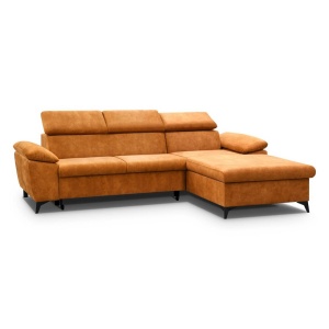 COLTAR EXTENSIBIL DREAPTA, COLIN 274CM, DIN TEXTIL FOARTE FIN DE CULOARE CUPRU, CONFORT SPORIT