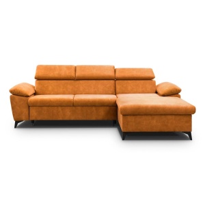 COLTAR EXTENSIBIL DREAPTA, COLIN 274CM, DIN TEXTIL FOARTE FIN DE CULOARE CUPRU, CONFORT SPORIT - Img 2