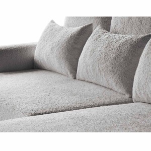 COLTAR EXTENSIBIL, MODEL BESTSELLER, OLIVIO, ROZ DESCHIS, MATERIAL DE CALITATE BOUCLE, DESIGN DEOSEBIT - Img 3
