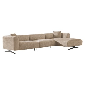 COLTAR HOXTON CU 3 LOCURI + SEZLONG PE DREAPTA, BE LOVELY 170 BEIGE, S5171, CONFECTIONAT DIN LEMN DE PIN, METAL, SPUMA SI 100% POLIESTER, RICHMOND INTERIOR