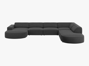 COLTAR JODIE, DREAPTA, 7 LOCURI, 364 CM, DIVERSE CULORI SI MATERIALE, DESIGN DEOSEBIT
