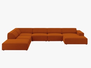 COLTAR JODIE, STANGA, 7 LOCURI, 364 CM, DIVERSE CULORI SI MATERIALE, DESIGN DEOSEBIT - Img 11