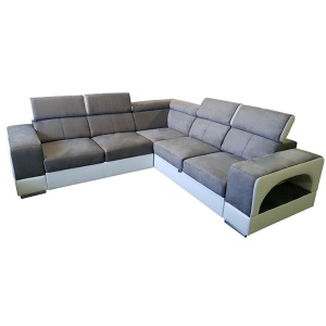 COLTAR KAMELIA, ALB/MARO, PIELE ECOLOGICA SI TEXTIL, EXTENSIBIL, SPATIU DEPOZITARE, UNIVERSAL (S/D), STIL MODERN, TK - Img 5