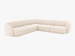 COLTAR LARGE MILEY, BEJ FILDES, CU TAPITERIE DIN TEXTIL CHENILLE EDEN, MICADONI