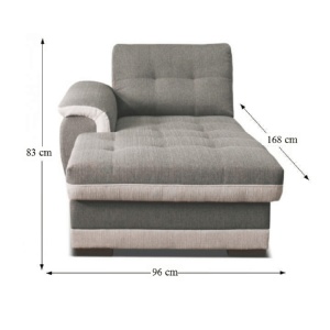 COLTAR LC RUBA, GRI SI CREM, DIN TEXTIL INARI, STANGA, (lxhxA): 96x168x83 cm, STIL MODERN, TK - Img 2