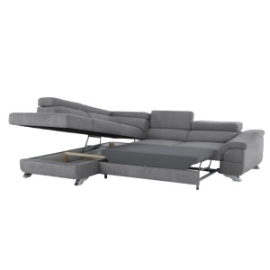 COLTAR LEGAS, MODEL STANGA, GRI, DIN TEXTIL, EXTENSIBIL, SPATIU DEPOZITARE, STIL MODERN, TK - Img 7