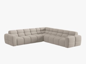COLTAR LISA, 6 LOCURI, 310 CM, BEJ 05, TAPITERIE DIN STOFA, DESIGN DEOSEBIT