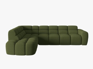 COLTAR LISA, STANGA, 5 LOCURI, 293 CM, VERDE OLIVE 35, TAPITERIE DIN STOFA, DESIGN DEOSEBIT