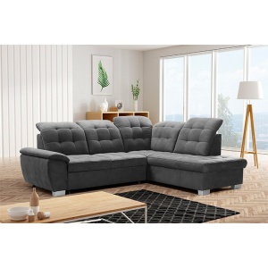 COLTAR MELEK, MODEL DREAPTA, GRI INCHIS, DIN TESATURA CANYON, EXTENSIBIL, SPATIU DEPOZITARE, STIL MODERN, TK - Img 4