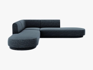 COLTAR MILEY, 5 LOCURI, 248 CM, ALBASTRU 86, TAPITERIE CHENILLE, DESIGN DEOSEBIT