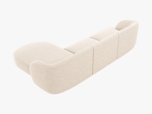 COLTAR MILEY DREAPTA, 4 LOCURI, 255 CM, BEJ DESCHIS DESCHIS 23, TAPITERIE CHENILLE, DESIGN DEOSEBIT - Img 2