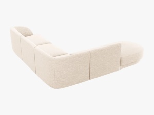 COLTAR MILEY STANGA, 6 LOCURI, 258 CM, BEJ DESCHIS 23, TAPITERIE CHENILLE, DESIGN DEOSEBIT - Img 3