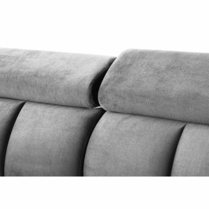 COLTAR MODERN DEOSEBIT, GOMEZ STANGA 267CM, DIN CATIFEA DE CULOARE GRI DESCHIS, CONFORT SPORIT - Img 7