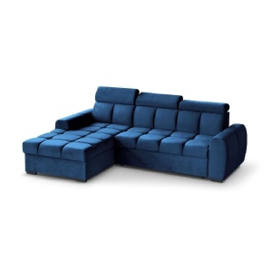 COLTAR MODERN DEOSEBIT, GOMEZ STANGA 267CM, DIN CATIFEA DE CULOARE ALBASTRA, CONFORT SPORIT