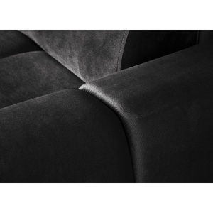 COLTAR MODERN DEOSEBIT, GOMEZ STANGA 267CM, DIN CATIFEA DE CULOARE NEAGRA, CONFORT SPORIT - Img 7