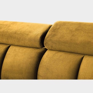 COLTAR MODERN DEOSEBIT, GOMEZ U 330CM, DIN CATIFEA DE CULOARE GALBENA, CONFORT SPORIT, MARS - Img 5