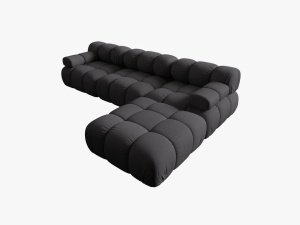 COLTAR MODULAR BELLIS, 4 LOCURI, 282 CM, ESPRESSO 15, TAPITERIE DIN CATIFEA 3D, DESIGN DEOSEBIT - Img 5