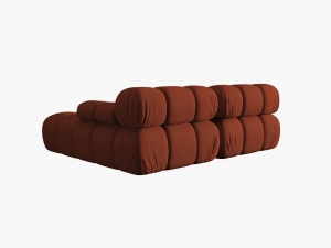 COLTAR MODULAR BELLIS, DREAPTA, 2 LOCURI, 191 CM, SCORTISOARA 44, TAPITERIE DIN CATIFEA 3D, MICADONI - Img 3