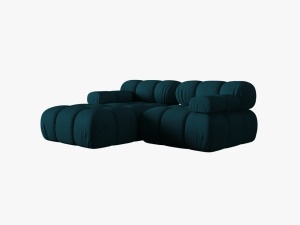 COLTAR MODULAR BELLIS, STANGA, 2 LOCURI, 191 CM, BLEUMARIN 87, TAPITERIE DIN CATIFEA 3D, DESIGN DEOSEBIT - Img 5