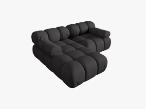 COLTAR MODULAR BELLIS, STANGA, 2 LOCURI, 191 CM, ESPRESSO 15, TAPITERIE DIN CATIFEA 3D, DESIGN DEOSEBIT - Img 4