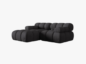 COLTAR MODULAR BELLIS, STANGA, 2 LOCURI, 191 CM, ESPRESSO 15, TAPITERIE DIN CATIFEA 3D, DESIGN DEOSEBIT - Img 5