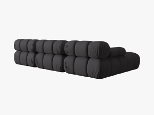 COLTAR MODULAR BELLIS, STANGA, 3 LOCURI, 285 CM, ESPRESSO 15, TAPITERIE DIN CATIFEA 3D, DESIGN DEOSEBIT - Img 6