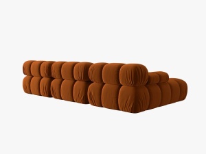COLTAR MODULAR BELLIS, STANGA, 3 LOCURI, 285 CM, SCORTISOARA 56, TAPITERIE DIN CATIFEA, DESIGN DEOSEBIT - Img 4