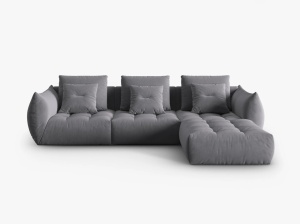 COLTAR MODULAR BLOOM DREAPTA, 4 LOCURI, 332 CM, DIVERSE CULORI SI MATERIALE, DESIGN DEOSEBIT