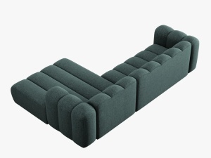 COLTAR MODULAR LUPIN, DREAPTA, 4 LOCURI, 288 CM, VERDE PETROL 78, TAPITERIE CHENILLE, DESIGN DEOSEBIT - Img 5