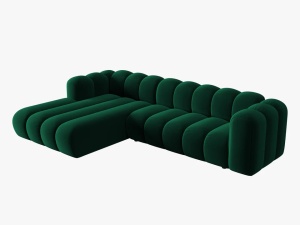 COLTAR MODULAR LUPIN, STANGA, 4 LOCURI, 288 CM, VERDE SMARALD 7, TAPITERIE DIN CATIFEA, DESIGN DEOSEBIT - Img 2