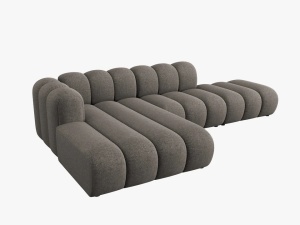 COLTAR MODULAR LUPIN, STANGA, 5 LOCURI, 294 CM, GRI 16, TAPITERIE CHENILLE, DESIGN DEOSEBIT - Img 5