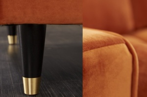 COLTAR SUPERB CONFORTABIL 260CM, COSY VELVET II COD 40275, DIN LEMN SI CATIFEA MARO - Img 5