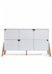 COMODA ALBA CU 6 SERTARE PENTRU CAMERA BEBELUSI LOTTA DESIGN SCANDINAV BA - Img 5