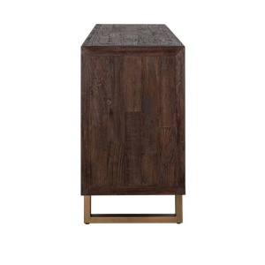 COMODA CROMFORD MILL, 180 CM, MARO/AURIU ANTICHIZAT, DIN LEMN RECICLAT SI METAL, STIL INDUSTIAL, B2 - Img 6