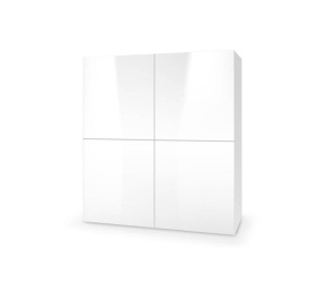 COMODA LIMA KM-100, ALB, DESIGN SCANDINAV, HALMAR - Img 2